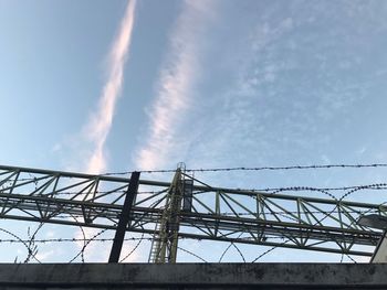 Low angle view of bridge against sky