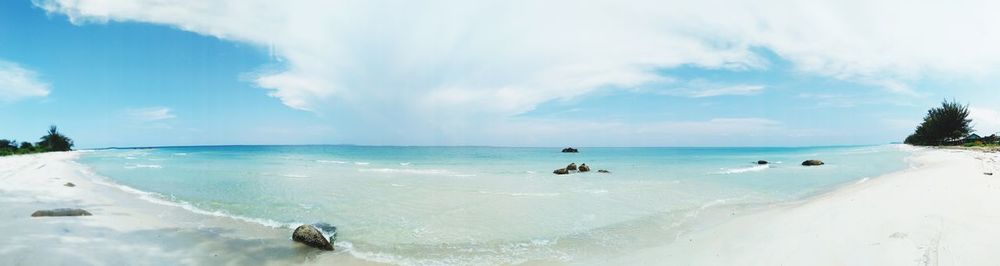 Panoramic view of beach against sky