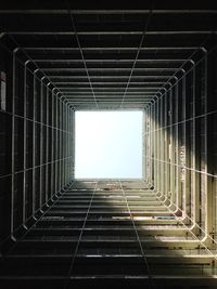 Low angle view of skylight against sky