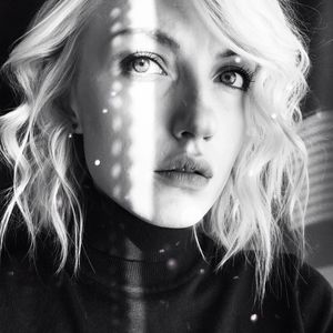 Close-up portrait of a young woman