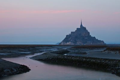 View of cathedral at sunset