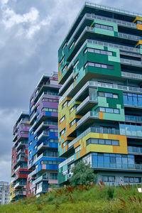 Wide angle with colorful buildings