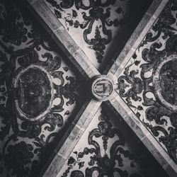 Low angle view of ornate ceiling