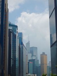 Low angle view of buildings against sky