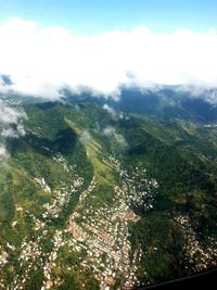 High angle view of landscape against sky