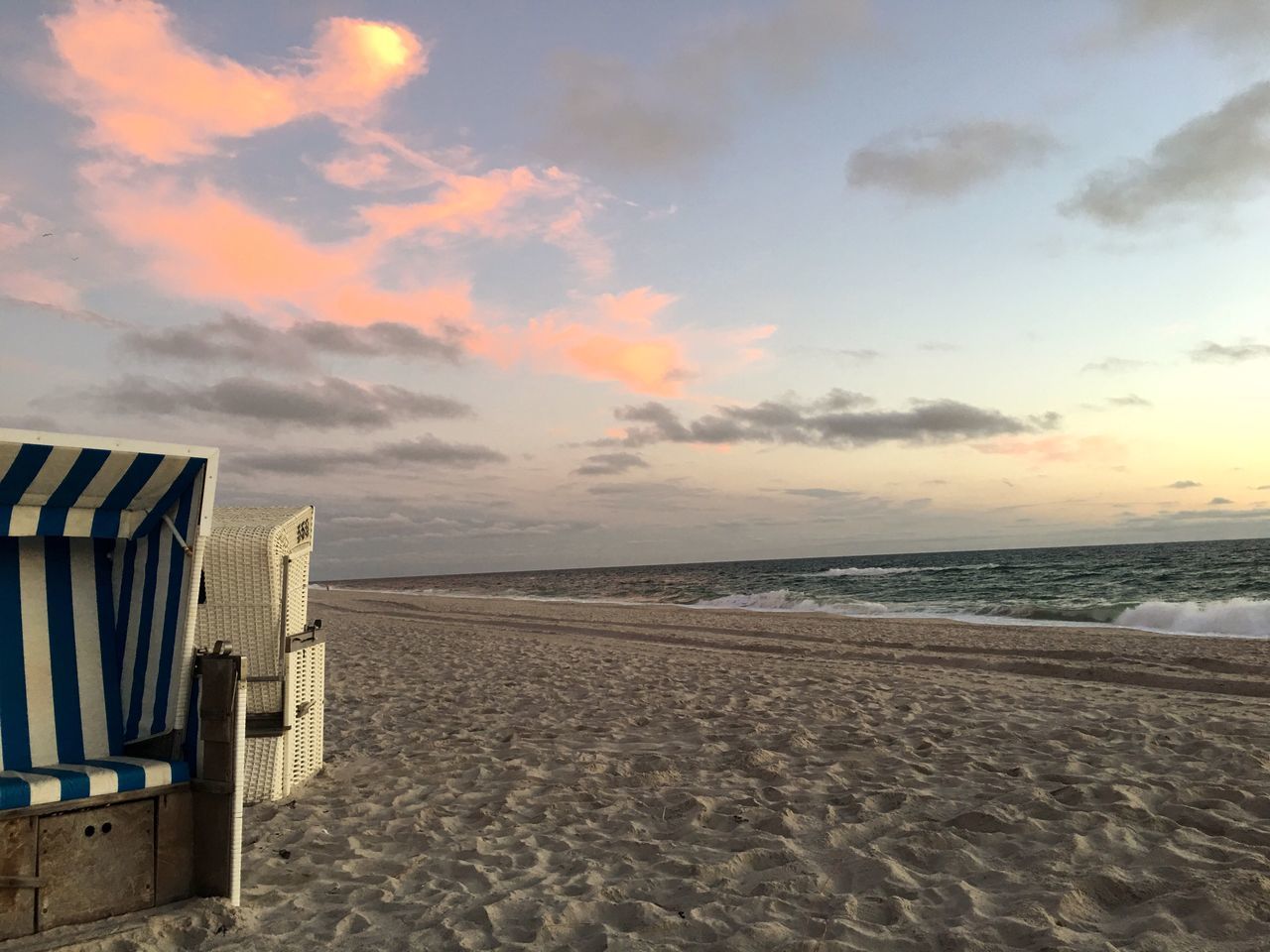 sea, beach, sky, sand, water, horizon over water, cloud - sky, outdoors, nature, no people, beauty in nature, tranquility, scenics, built structure, tranquil scene, day, sunset, architecture