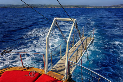 Sailboat sailing in sea