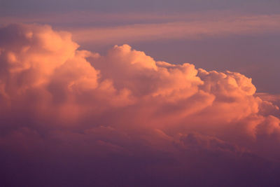 Low angle view of clouds in sky during sunset