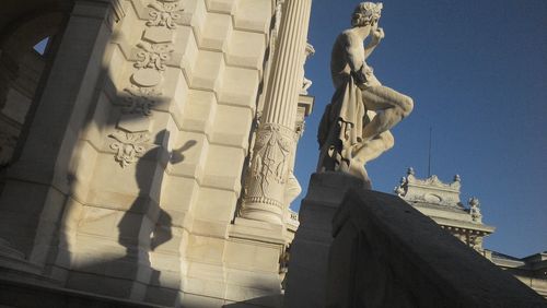 Low angle view of statue