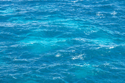 Full frame shot of blue sea water