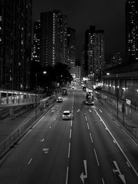 Night street traffic