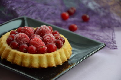 Close-up of dessert in plate