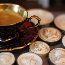 Close-up of coffee on table