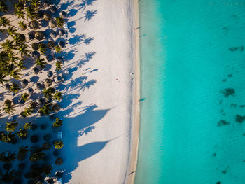 Close-up of blue sea on beach