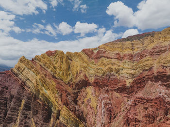 Panoramic view of rocky mountains against sky