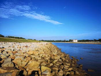 Scenic view of river against sky