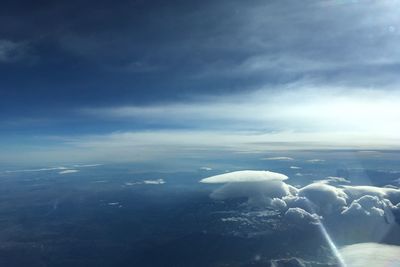 Aerial view of sea against sky