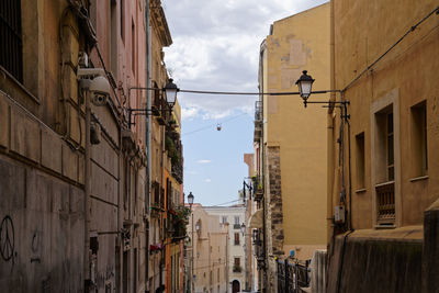 Low angle view of buildings in city