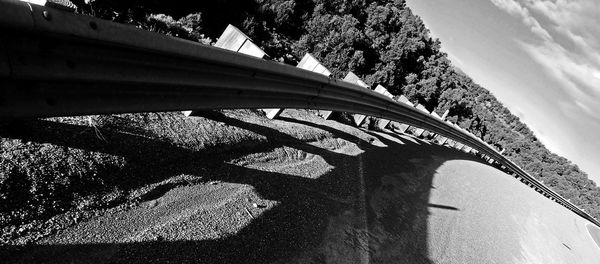 Low angle view of bridge against sky