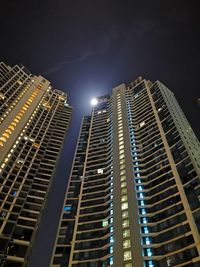 Moonlight over building