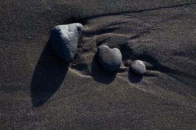 High angle view of beach