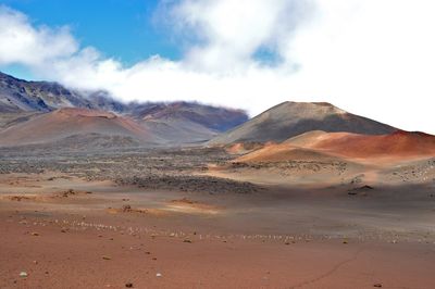 Scenic view of desert against sky