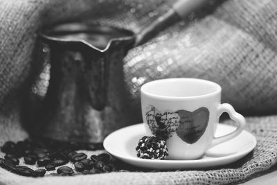 Close-up of coffee cup