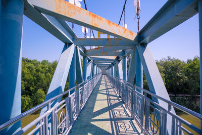 Low angle view of bridge against clear sky