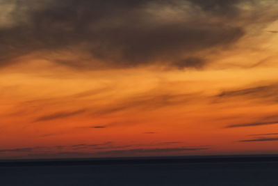 Scenic view of dramatic sky during sunset