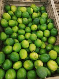 High angle view of fruits for sale in market