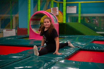 Children play a variety of games in fun room