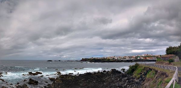 Panoramic view of sea against sky