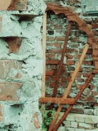 Close-up of weathered door