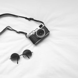 High angle view of sunglasses on table