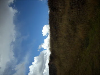 Scenic view of landscape against cloudy sky