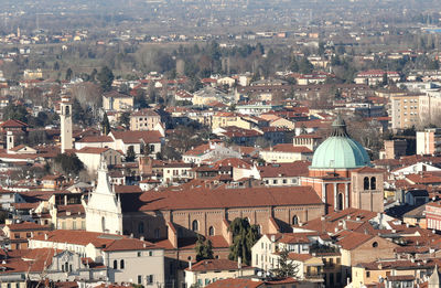 High angle view of townscape