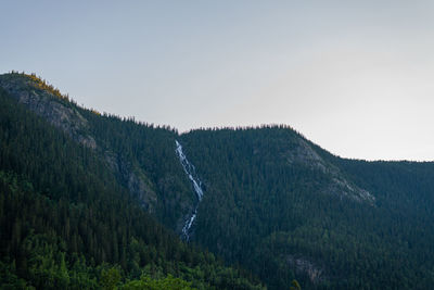 Scenic view of mountains against clear sky