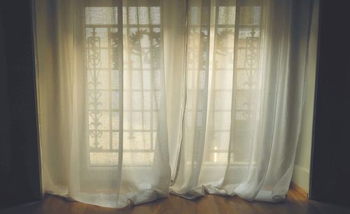 View of curtain at home