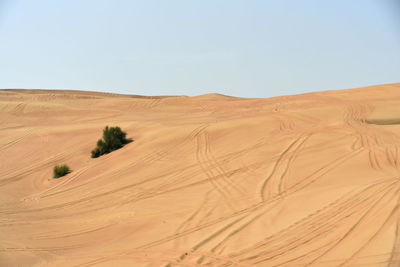 Scenic view of desert against sky