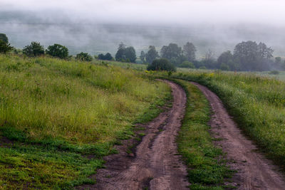 Road passing through landscape