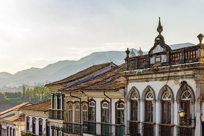 Exterior of old building against sky