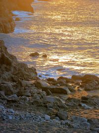 Rocks in sea