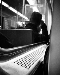 People sitting in subway train