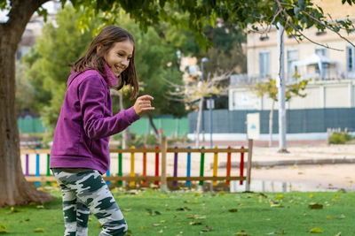 Girl playing at park