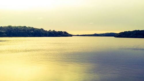 Scenic view of landscape at sunset