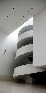 Low angle view of illuminated staircase in building