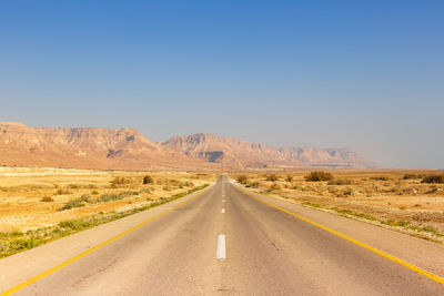 Road passing through a desert