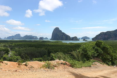 Scenic view of landscape against sky