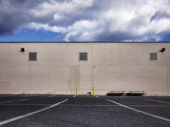 Brick wall against sky