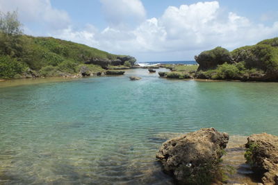 Scenic view of sea against sky